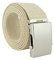 UPGRADE 3STYLE Gürtel mit verschiebbarer Schnalle im Militärstil, Beige Classic 4 cm, 148 cm