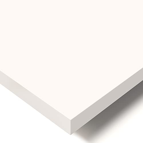 POKAR Tischplatte 2,5 cm Massiv Schreibtischplatte Bürotischplatte für Schreibtisch, Esstisch, Weiß, 200 x 80 x 2,5 cm