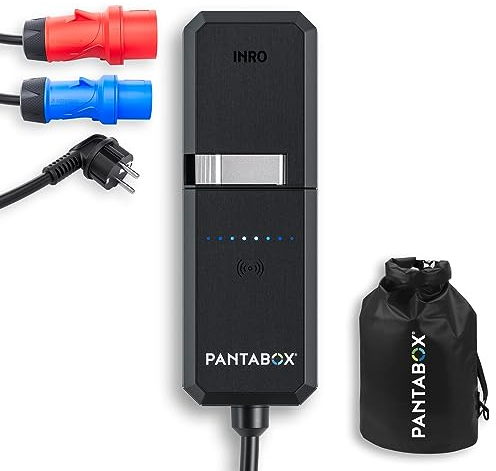 PANTABOX Home & Travel, Mobile Wallbox, E-Auto Ladestation, Wallbox 11 kW, Unterwegs Laden, Mobile Wallbox mit Adaptern