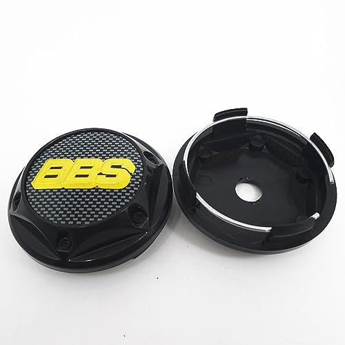 STREHN Auto Radnabenkappen für BBS 68mm Radnabenabdeckung Reifen Felgendeckel Aufkleber Nabenkappen Abzeichen Sticker Zubehör,E