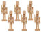 MAGICLULU 6 Stück Weihnachts-Nussknacker Unbemalt Unbemalt Nussknacker-Marionette Kleiner Unbemalter Nussknacker Zum Basteln Weihnachten DIY