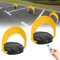 Cecaylie 2X Parkplatzsperre Ferngesteuerter, Absperrpfosten klappbar mit 4 fernbedienung und 4 Schlüsseln geliefert,Parkplatzsperre klappbar Antikollision 180°IP67,20M Fernsteuerung Gelb