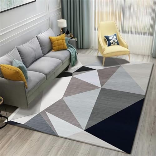 RUGMRZ Sofas Und Teppiche An Eingängen Geometrisches Design rutschfeste Teppiche Schöner Wohnen Teppich 60X90Cm Teppich Küche Schwarz