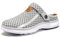 Zoccoli e Sabot Uomo Donna Sandali da Spiaggia Giardino Pantofole Maglia Traspirante Clogs Estate Antiscivolo Piatto Ciabatte, Grigio Chiaro, 41 EU