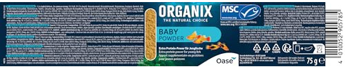 OASE 90578 ORGANIX Baby Aufzuchtfutter, 175 ml, Fischfutter in Pulverform, ideal für die Fütterung von Jungfischen und als Wachstumsfutter