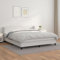 Willood Boxspringbett mit Matratze Weiß 160x200 Kunstleder