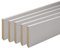 MadeInNature, Battiscopa in legno bianco preverniciato, prodotto in Francia, finitura quadrata altezza 10 cm, lunghezza a scelta. (10 ml)