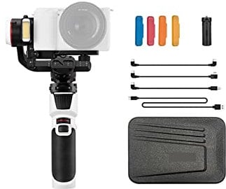 Gimbal portatili Gimbal M3 for fotocamere mirrorless Smartphone Action Cam Stabilizzatore palmare for fotocamera Smart Phone Stabilizzatore di bilanciamento automatico