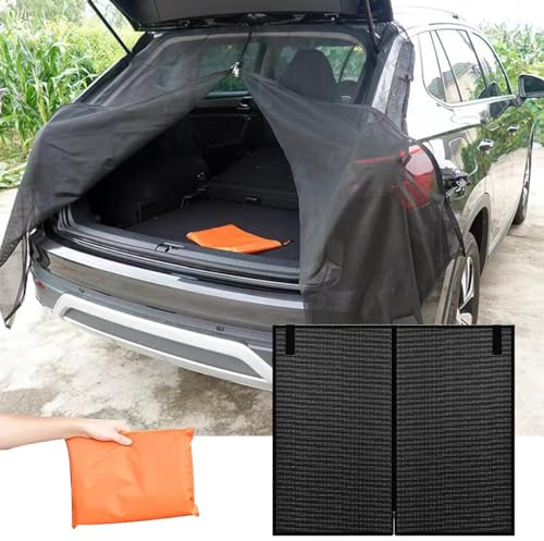 Forhome Mosquitera para portón trasero, puerta batiente, cubierta para maletero, protección solar, cortinas, puerta batiente, protección solar, 180 x 150 cm