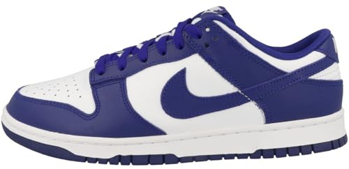 Nike Dunk Low Retro Men's Shoes (DV0833-103, White/University Red/Concord) Size 8