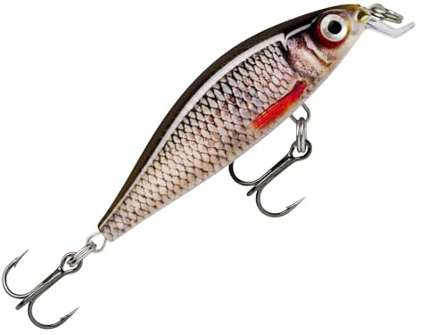 Rapala X-Light Minnow 5cm 4g - Wobbler, Hardbait, Twitchbait, Minnow zum Barschangeln, Hardbait zum Spinnfischen, Farbe:Live Roach