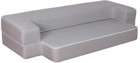 ANONER Moderno sofá Cama Plegable de tamaño Completo con Espuma viscoelástica, sillón Convertible, Tumbona de Suelo y colchón para Dormir, sofás tapizados para salón y Dormitorio, Gris Claro