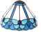 ZXMJYHK Ersatz-Tiffany-Lampenschirm, 20,3 cm, himmelblauer Stil, Buntglas, handgefertigt, Vintage-Art-Dekor, kleine Öffnung, Lampenschirm for Tisch-, Pendel- und Deckenleuchte