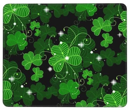 Rich&Rabbit Personalisiertes Mauspad mit St. Patrick's Day Motiv für Büro-Spiele, Desktop-Computer, Laptops, Konsolen