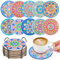 10 STK Diamond Painting Untersetzer Mit Halter, Diamant Tassenuntersetzer, Diamond Painting Erwachsene zum Basteln, DIY 5D Mandala Untersetzer rutschfest für Anfänger, Erwachsene & Kinder（F）