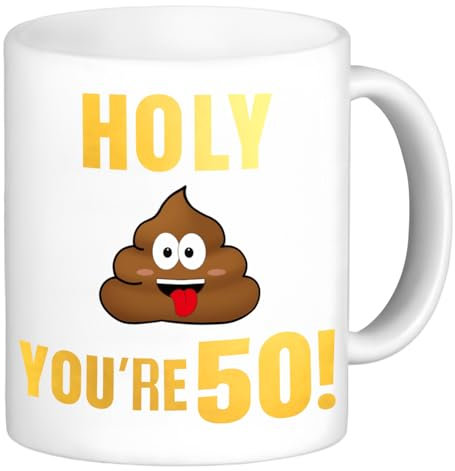 Sheinly 50th Birthday Gift for Men Women, Funny Gag Novelty 50th Gift for Dad Mum Husband Wife Bestie Friend Uncle Brother Coworker 11oz Coffee Mug