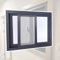 Große Haushaltsfenster mit Bildschirm und Gehärtetem Glas Herausnehmbare Schiebefenster mit Aluminiumrahmen Dunkelgraue Schuppen Horizontales Schiebefenster(112x51cm(WxH))