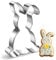 JIAWWAN Formine per Biscotti Coniglio di Pasqua, Stampi Biscotti Coniglio Pasquali, Taglia Biscotti Pasquali, Stampo Biscotti Pasqua, Tagliabiscotti Coniglietto in Acciaio Inossidabile (1 Pezzi)