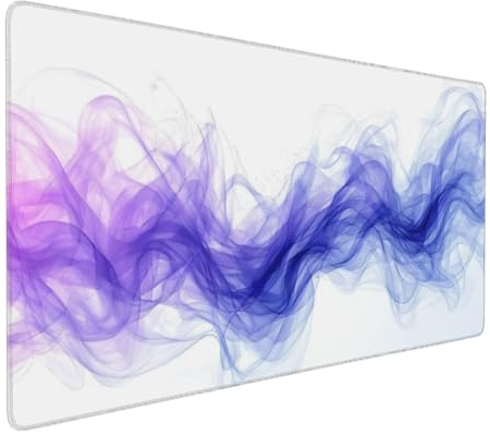 Tapis de Souris 50x25 cm Grand Tapis Souris XXL, Violet Abstrait Tapis de Souris Bureau Gamer, à Bords Cousus, Base en Caoutchouc Antidérapante, sous Main pour Clavier et Souris, Decor Maison E-1141