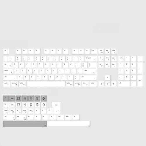 FKRTQIYN KBDiy Retro 143 Keycap Set PBT Matcha KOA Compatible With MOA Style 7u ISO Compatible with Mechanical Keyboards Japanese Korean Russian(MAC Apple Style-EN)