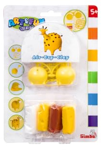 Simba Art & Fun Air Dry Clay Giraffe – Kreativset mit lufttrocknender Knete, 4X Airclay Farben, Kunststoffteilen & Anleitung, Bastelset für Kinder ab 5 Jahren