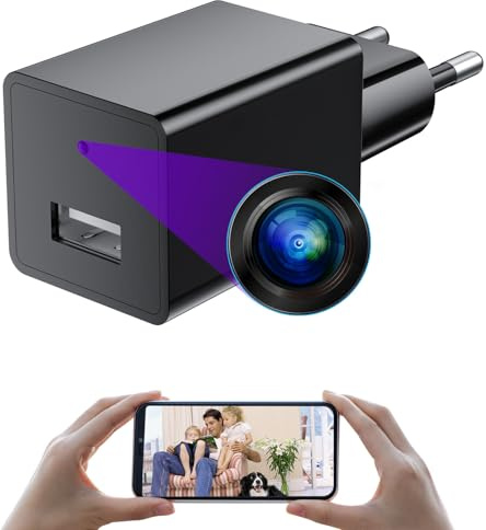 UBEOK 1080P Mini Camara Espia Oculta vigilancia WiFi Interior - Black