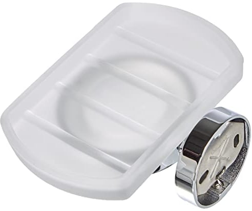 Smedbo Halter mit Seifenschale aus Glas, poliertes Chrom, HK342 Home, Silber, 5,2 x 10 x 17 cm