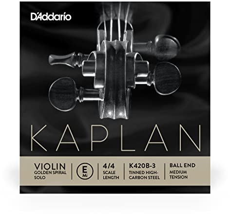 Corda singola MI D'Addario Kaplan Golden Spiral Solo per violino, scala 4/4, tensione media