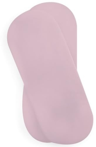 Clair de Lune 2 Pack Jersey Cotton Moses Basket Sheets 74 x 30 cm (Pink) | Breathable, gentle fabric