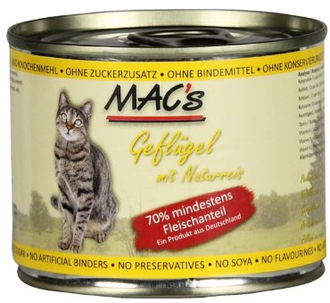 MAC's Katzenfutter Geflügel & Naturreis 12 X 200 g