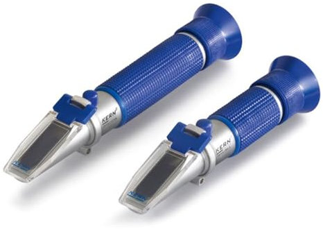 KERN Optics Analog Refraktometer mit ATC, Anwendungsbereich Salz, Blau, 0-32% Brix Skala, 0.2% Teilung, Salz, NaCl, 0-28% Skala, 0.2% Teilung