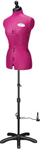 Deubl Schneiderpuppen Damen verstellbar Celine Multi (Gr.S/36-44) 8-teilig komplett einstellbar, 5-Bein Fuß, Schneiderbüste mit 12 Verstellrädchen, Rockabrunder, Rückenlängenverstellung