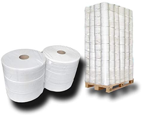 1 Palette Jumbo-Toilettenpapier, Klopapier-Rollen, WC-Papier-Großrolle, 2 lagig ca. 300m 252 Rollen Recycling-Qualität