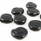 9 Glasperlen schwarz 12mm Bastelperlen Schneckenhaus Perlen Beads -699