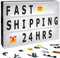 A4 Cinematic Light Box with 110 Letters & Symbols, Integrated Character Storage, Power Save Timer, USB or Battery Powered