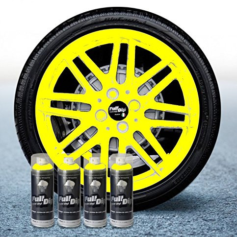 Sophisticauto 4 Stück Full Dip Gelb Matt Pelable 400 ml