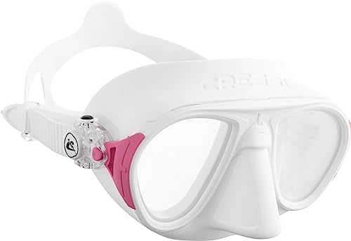 Cressi Erwachsene Calibro Tauchmaske, Weiß/Rosa, Uni