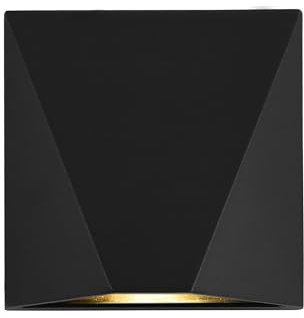 MAYTONI DECORATIVE LIGHTING Modern Compact Outdoor Wall Light, IP54 Dust/Waterproof, Outside Illumination, Black Metal Frame, Energy-Saving LED 5W 3000K 450 LM incl