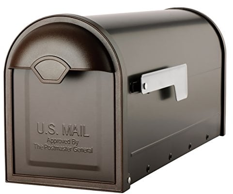 Architektonische Postfächer 8830rz-10 Winston Post Mount Mailbox, mittel, eingerieben Bronze