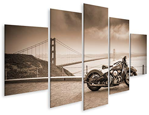 islandburner Bild auf Leinwand Harley Davidson in San Francisco Bilder Wandbilder Poster