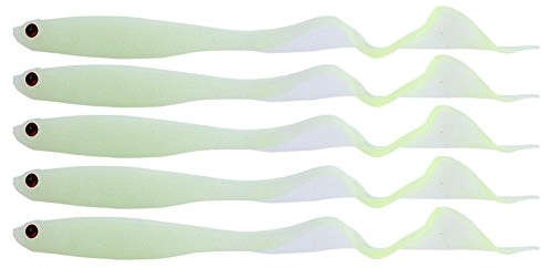 Alomejor Señuelos de Pesca de la Cola Señuelos de Pesca Suaves PVC cebos de Pesca Suaves Artificiales Señuelos de Gusano de Vida Real para Accesorios de Pesca