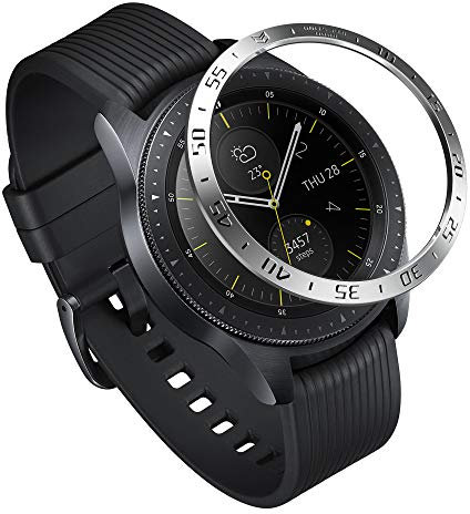 Ringke Bezel Styling pour Galaxy Watch [42mm] / Gear Sport Coque de Boîtier pour Montre Connectée Résistant aux Rayures [Acier Inoxydable] GW-42-01