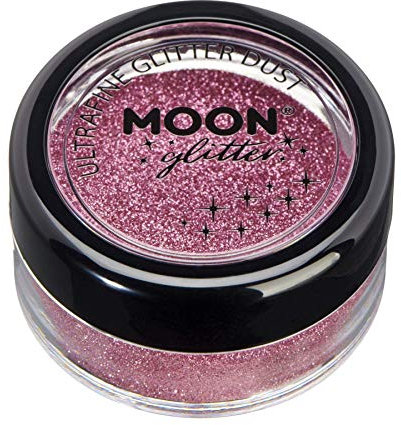 Polvere glitter finissimo classico della Moon Glitter – 100% Cosmetico per viso, corpo, unghie, capelli e labbra - 5gr - Rosa