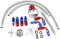 KIMISS Regolatore di pressione carburante universale regolabile per auto, kit manometro per carburante in acciaio inox 304 con manometro 100PSI(rosso + argento)=regolatore pressione benzina