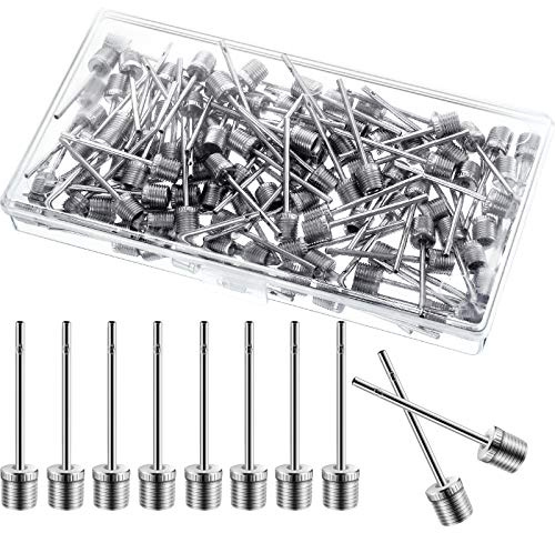 WILLBOND 100 Pack Basketball Pump Needles Ball Pump Inflation Needles Air Pump Needles with Storage Box for Sports Balls, Football Basketball Soccer and Volleyball