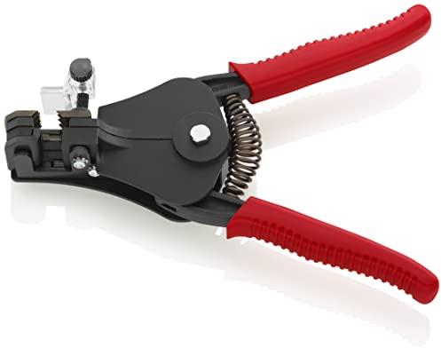 Knipex Insulation Stripper with adapted blades black lacquered, with plastic grips 180 mm 12 11 180 EAN
