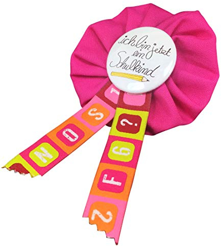 AnneSvea Orden Ich bin jetzt ein Schulkind pink Einschulung Schultüte Zuckertüte Deko Geschenk Mitbringsel Ranzen