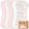 KeaBabies Bio Rülpstücher Baby Junge & Mädchen - 5er Pack Super Saugfähige Baumwoll-Spucktücher für Babys, Weiche & Plüsch Neugeborenen Mulltücher für Milch Spucken, 53cm x 25cm (Sweet Charm)