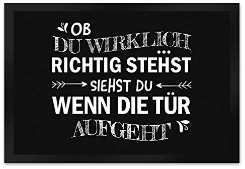 trendaffe - Ob du wirklich richtig stehst Fußmatte XL mit Motiv