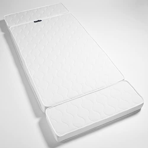 Matelas évolutif en 3 Parties 80x200cm - Fibre de Coco + Mousse